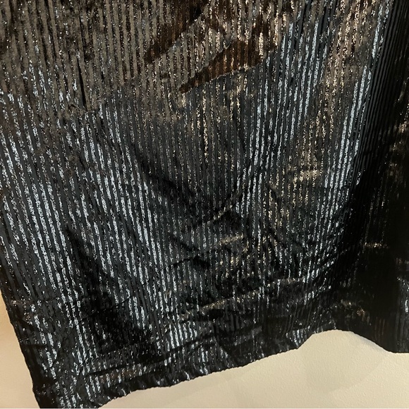 Gibson Latimer Metallic Sparkle Black Cocktail Party Dress Size XL NWT - Picture 4 of 7